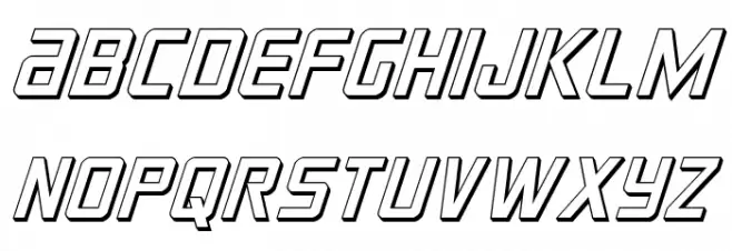 Crixus 3D Italic خط أحرف صغيرة