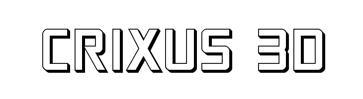 Crixus 3D फ़ॉन्ट