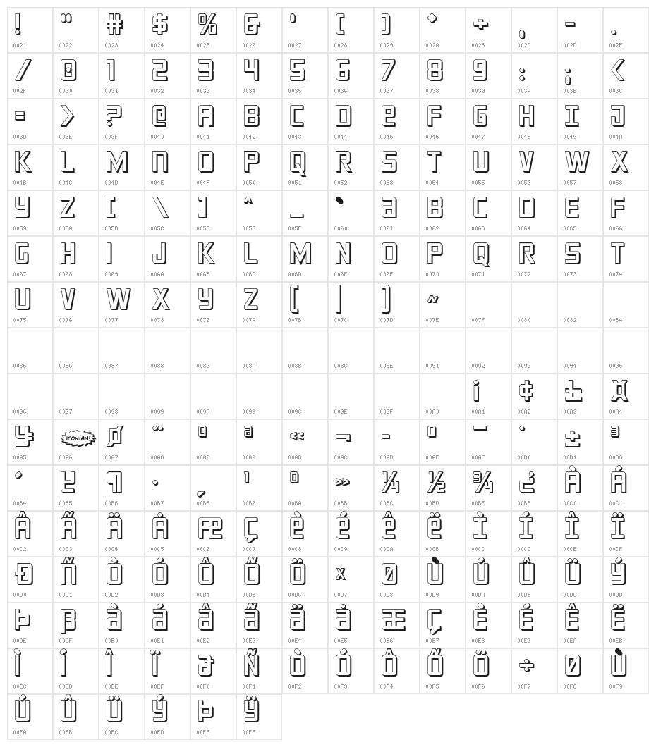Crixus 3D Character Map