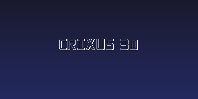 Crixus 3D Social Header
