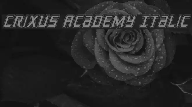 Crixus Academy Italic خط examples