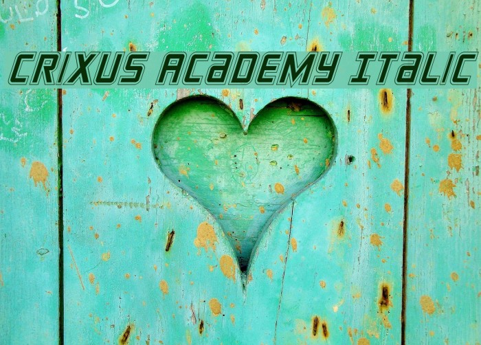 Crixus Academy Italic Font examples
