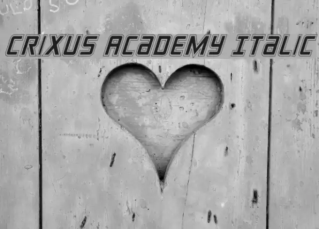 Crixus Academy Italic خط examples