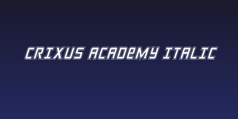 Crixus Academy Italic Social Header