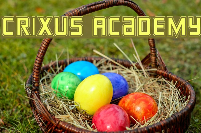 Crixus Academy Font examples