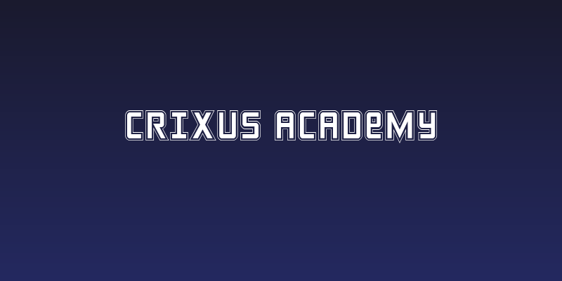 Crixus Academy Social Header