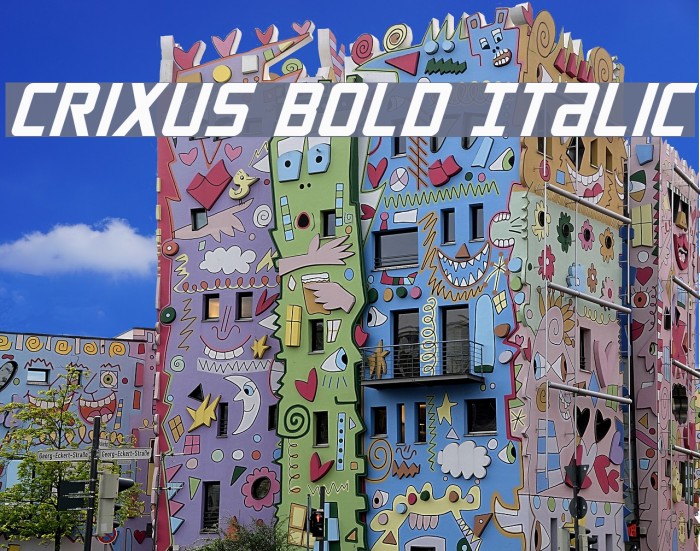 Crixus Bold Italic Font examples