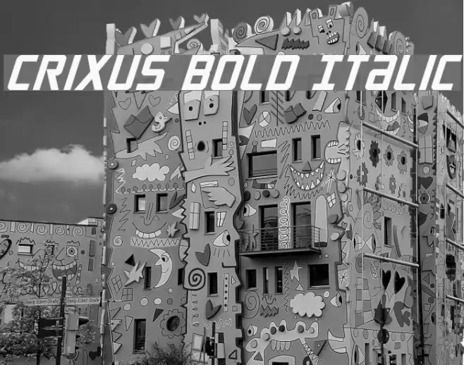 Crixus Bold Italic Polices examples