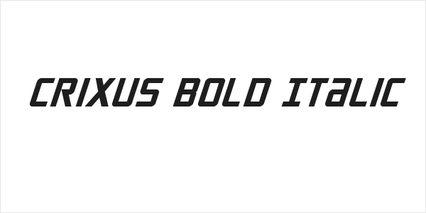Crixus Bold Italic Logo