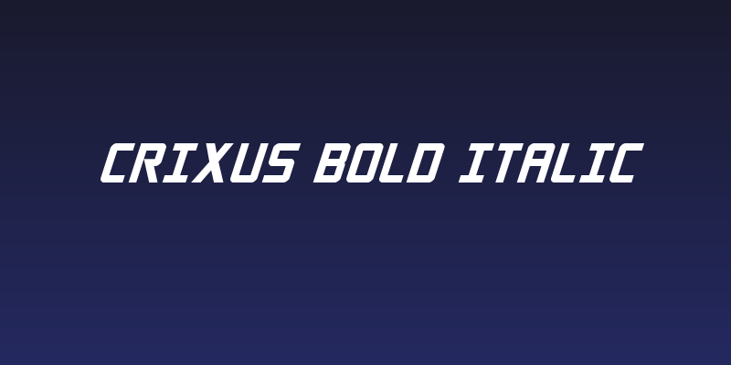 Crixus Bold Italic Social Header