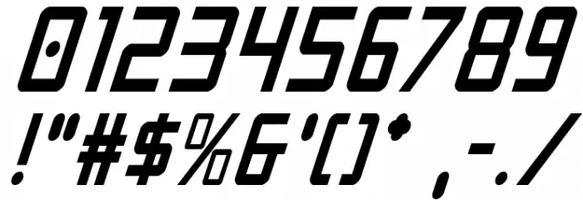 Crixus Condensed Italic Font OTHER CHARS