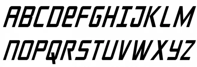 Crixus Condensed Italic Schriftart Groß