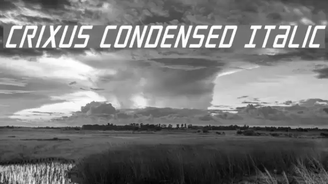 Crixus Condensed Italic Font examples