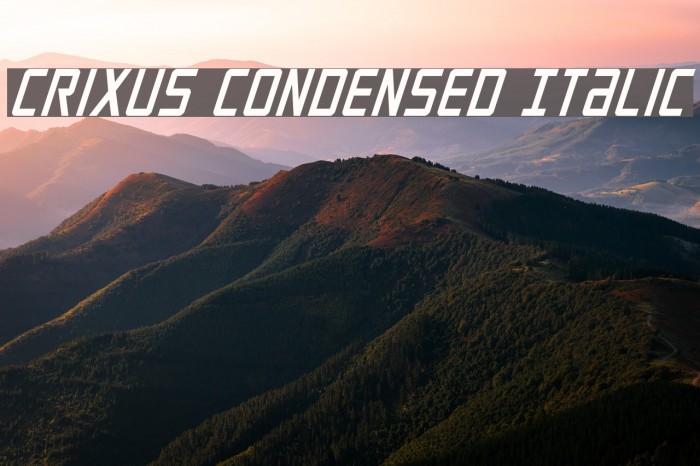 Crixus Condensed Italic Example 3