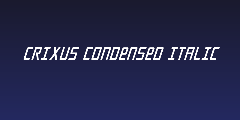 Crixus Condensed Italic Social Header