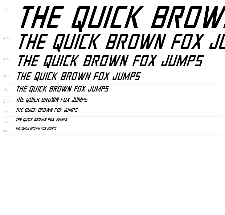 Crixus Condensed Italic Waterfall