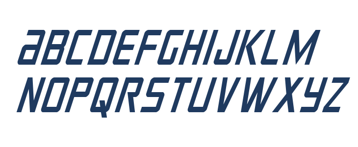 Crixus Condensed Italic Lowercase