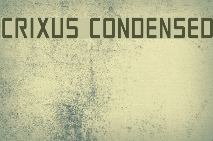 Crixus Condensed Font examples