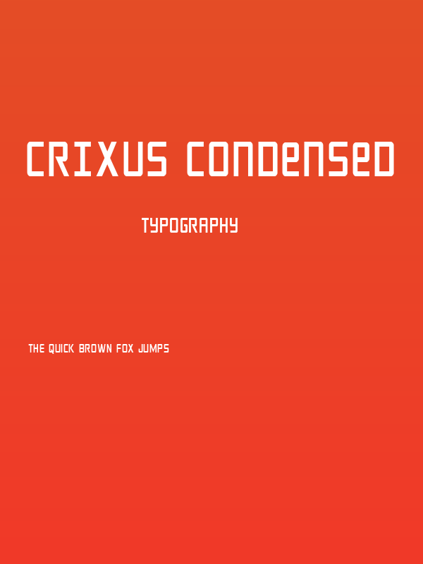 Crixus Condensed Poster