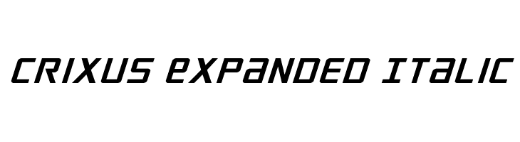 Crixus Expanded Italic  नि: शुल्क फ़ॉन्ट्स डाउनलोड