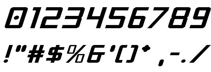 Crixus Expanded Italic Font OTHER CHARS