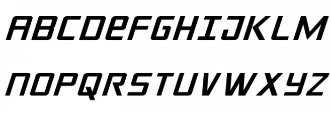 Crixus Expanded Italic フォント 大文字