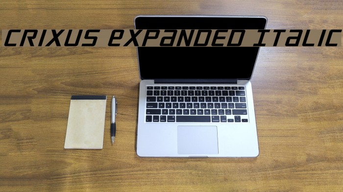 Crixus Expanded Italic Font examples