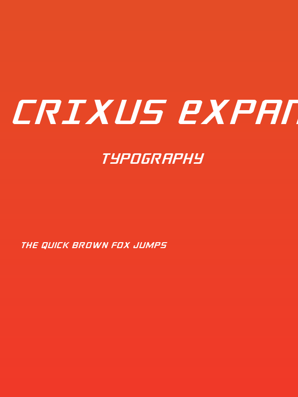 Crixus Expanded Italic Poster