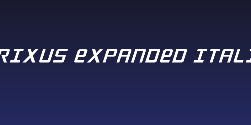 Crixus Expanded Italic Social Header