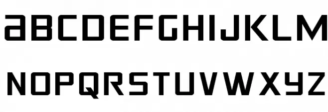 Crixus Expanded Schriftart Kleinbuchstaben
