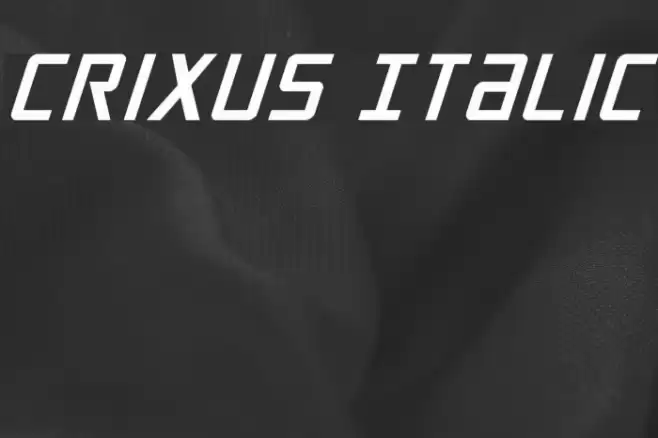 Crixus Italic Font examples