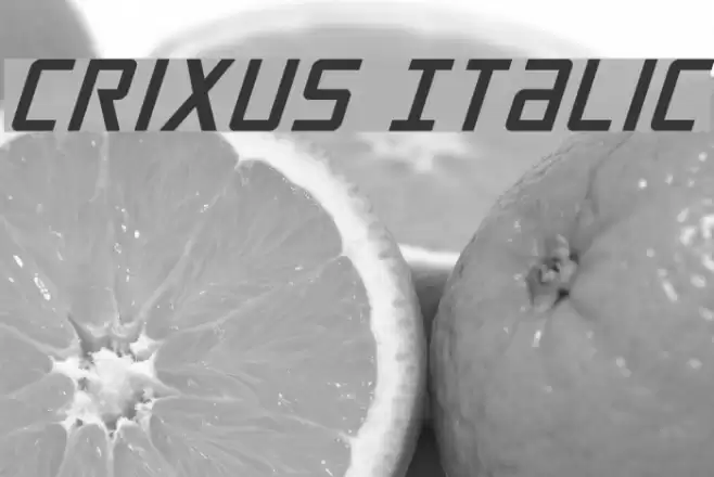 Crixus Italic Font examples