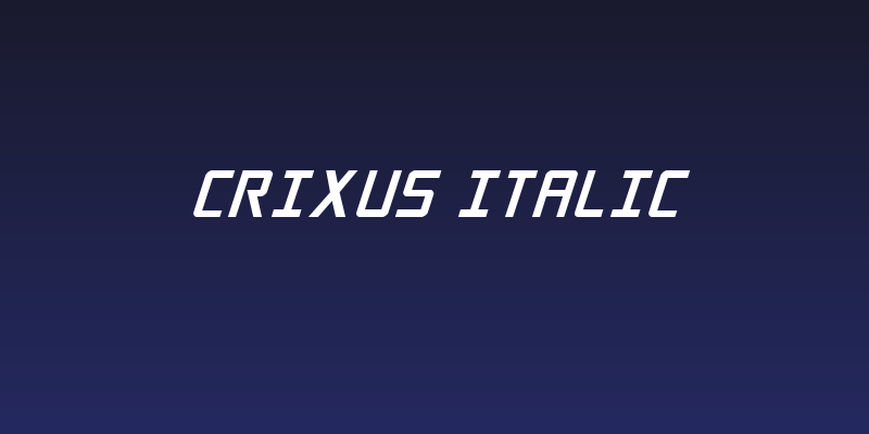 Crixus Italic Social Header