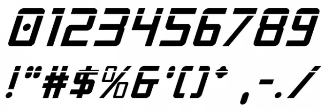 Crixus Laser Italic フォント その他の文字