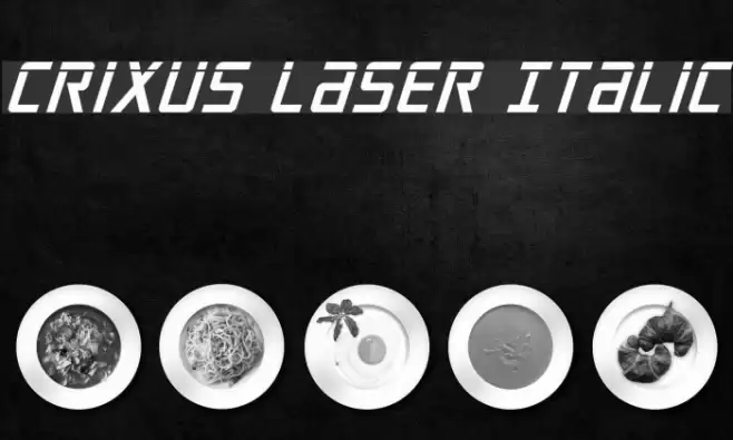 Crixus Laser Italic フォント examples