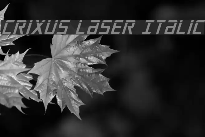 Crixus Laser Italic フォント examples