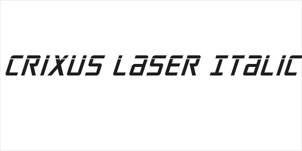 Crixus Laser Italic Logo