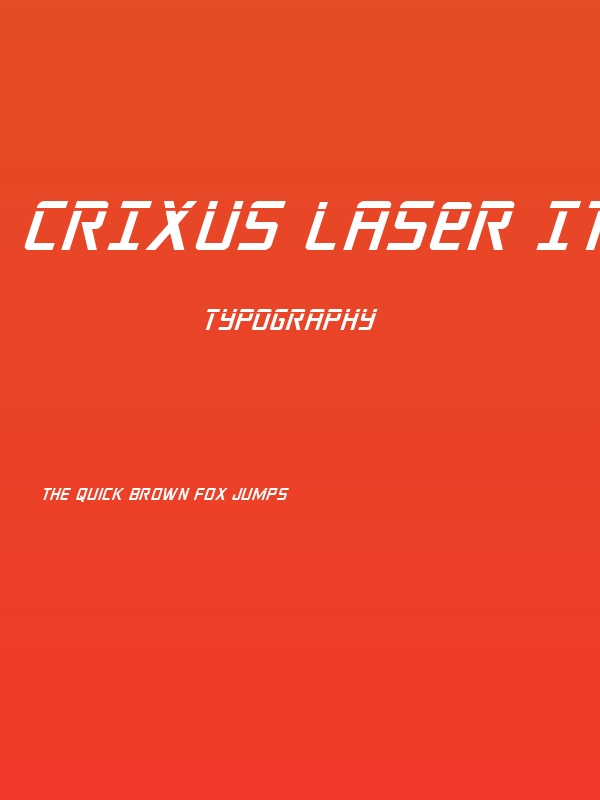 Crixus Laser Italic Poster