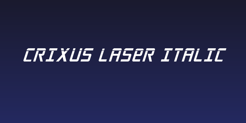 Crixus Laser Italic Social Header