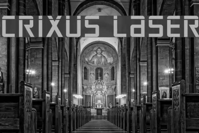 Crixus Laser Font examples