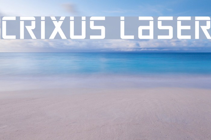 Crixus Laser Font examples