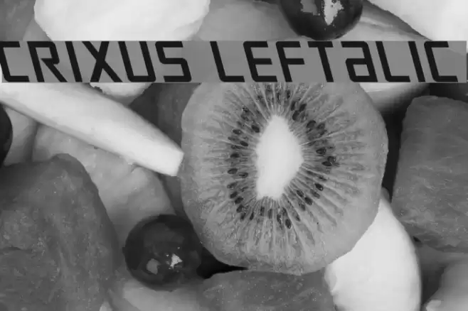 Crixus Leftalic Font examples