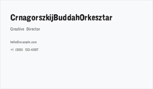 CrnagorszkijBuddahOrkesztar Business Card