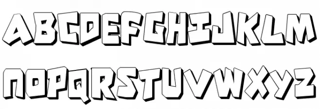 Cro-Magnum Condensed Shadow Font Litere mari