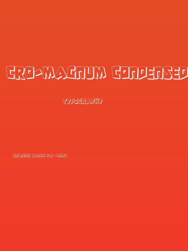 Cro-Magnum Condensed Shadow Poster