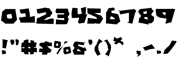 Cro-Magnum Jagged Font OTHER CHARS