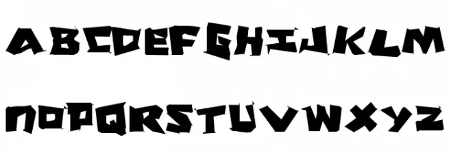 Cro-Magnum Jagged Font Litere mari