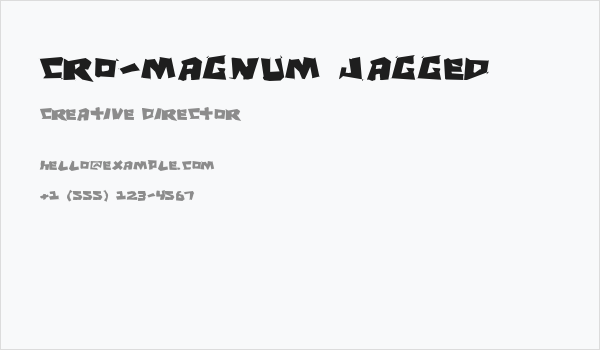 Cro-Magnum Jagged Business Card
