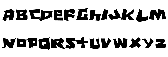 Cro-Magnum Jagged Font LOWERCASE