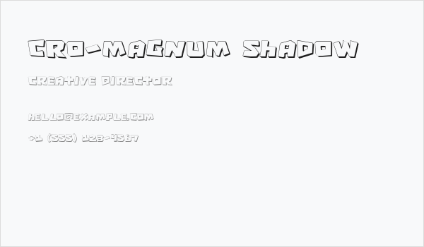 Cro-Magnum Shadow Business Card